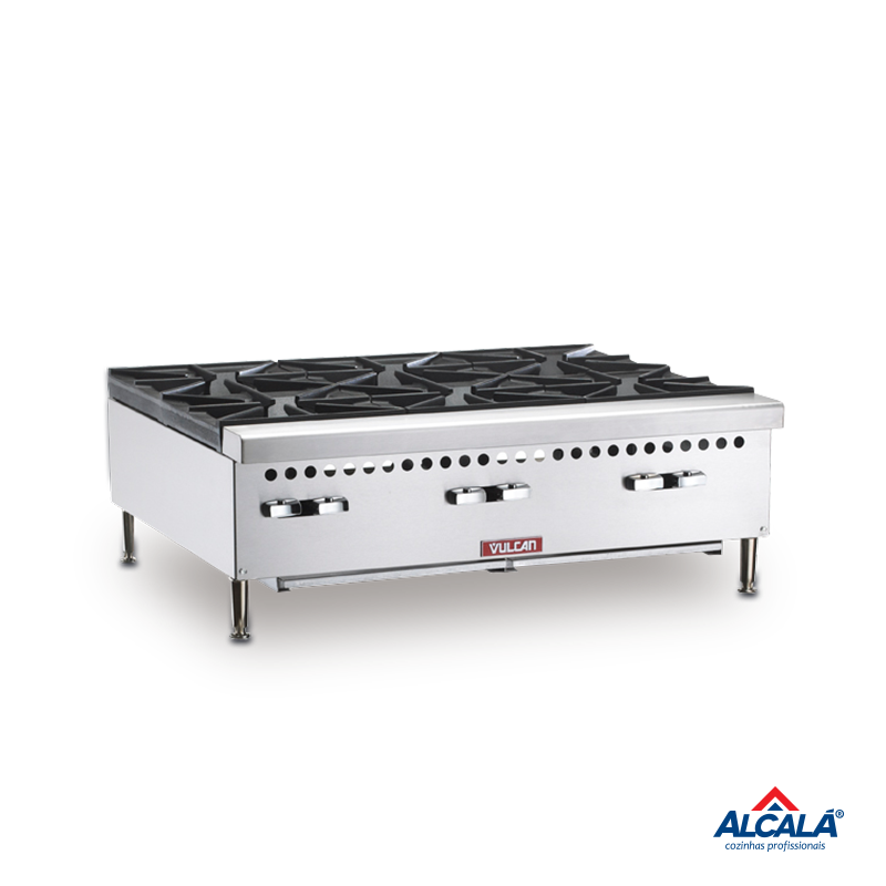 HOTPLATE A GÁS VCRH36 VULCAN - 6 QUEIMADORES