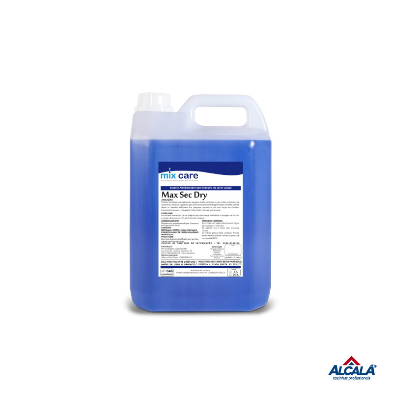 AUXILIAR DE SECAGEM ABRILHANTADOR PARA MÁQUINA DE LAVAR LOUÇAS MAX SEC DRY MIX CARE