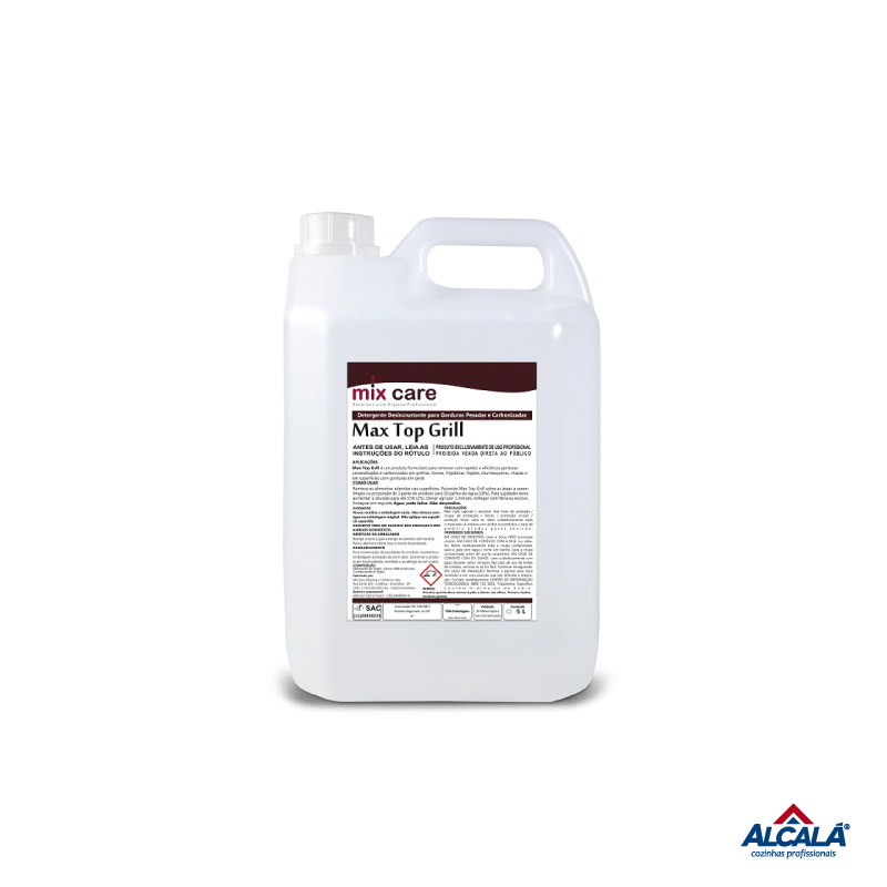 DETERGENTE DESINCRUSTANTE LIMPA CHAPAS MAX TOP GRILL MIX CARE