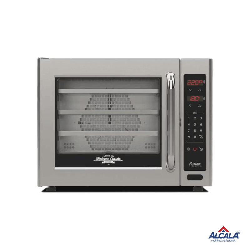 FORNO MINICONV CLASSIC INOX PROGRAMÁVEL PRÁTICA