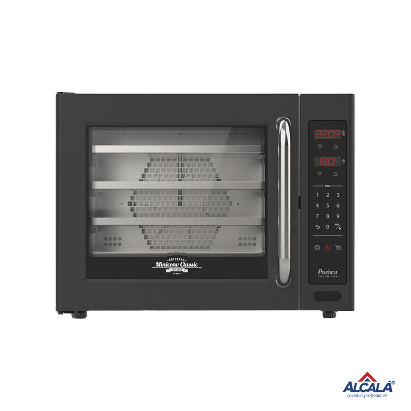 FORNO MINICONV CLASSIC BLACK PROGRAMÁVEL PRÁTICA