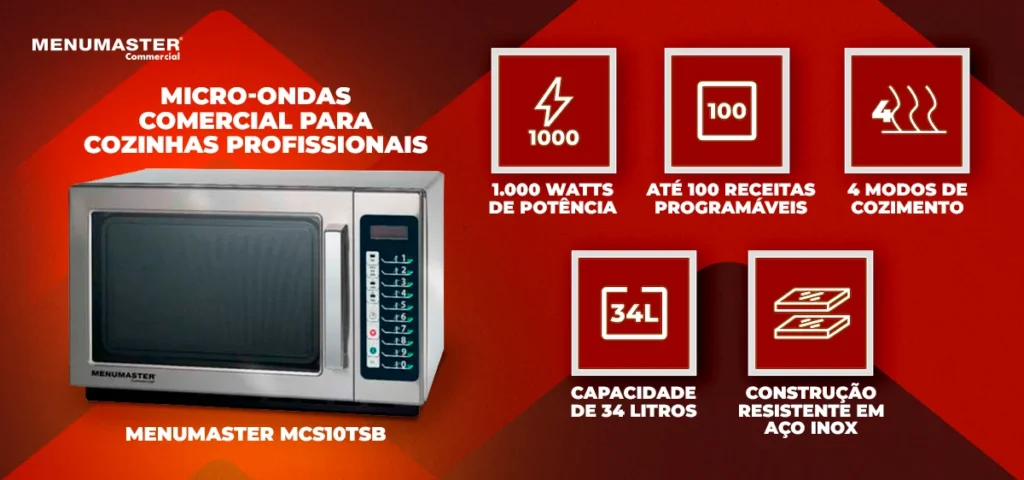 Micro-ondas comercial: essencial na cozinha pro